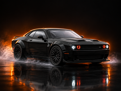 Dodge Challenger, autko RC do driftu, poślizg