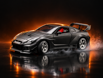 Nissan GT-R, autko RC do driftu, poślizg